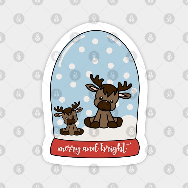 Reindeer slow globe Sticker by morgananjos